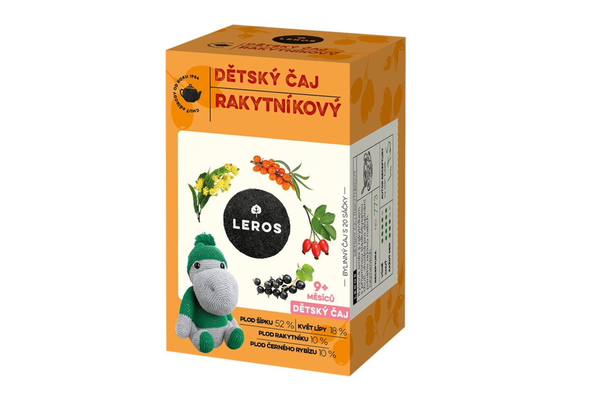 Detský ovocný čaj Rakytníkový 40 g LEROS