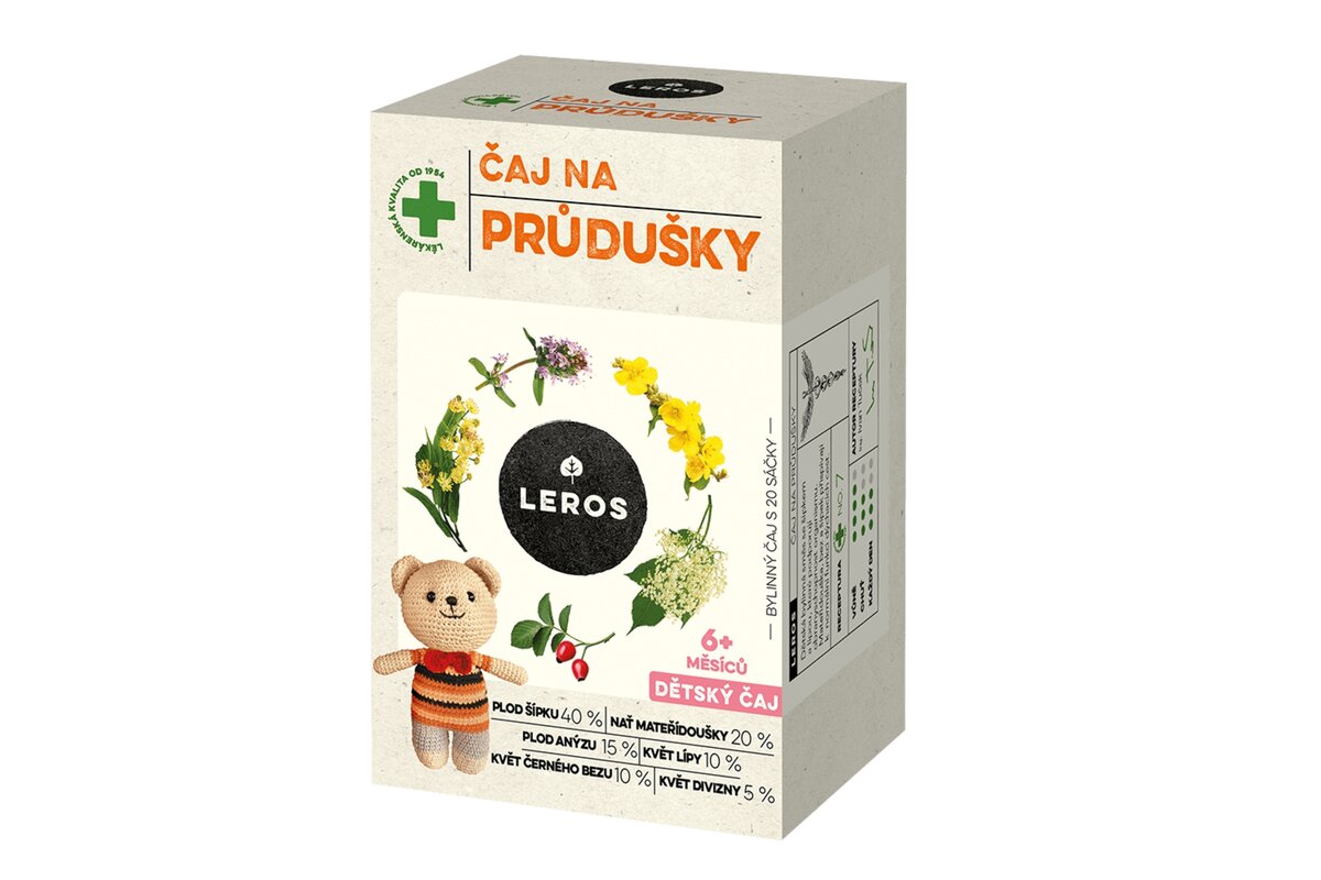 Detský čaj na priedušky 15 g LEROS