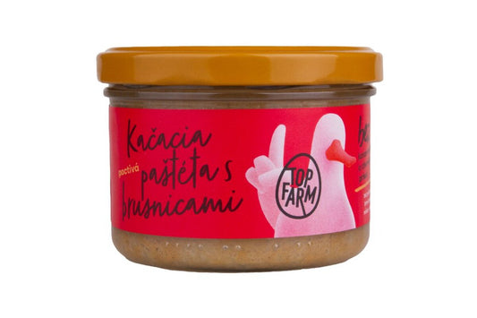 Kačacia paštéta s brusnicami 150 g, Top Farm